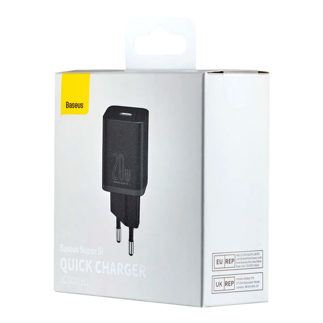 Сетевое зарядное устройство Baseus Super Si Quick Charger 20W для смартфонов и планшетов с быстрым зарядом USB Type-C - Фото 2 Сетевое зарядное устройство Baseus Super Si Quick Charger 20W для смартфонов и планшетов с быстрым зарядом USB Type-C - изображение 2