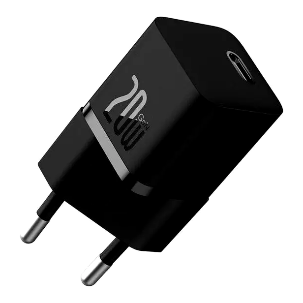 Мережевий зарядний пристрій Baseus GaN5 20 W USB Type-C для швидкого заряджання смартфонів і планшетів - зображення 7