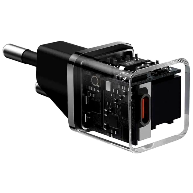 Мережевий зарядний пристрій Baseus GaN5 20 W USB Type-C для швидкого заряджання смартфонів і планшетів - зображення 9