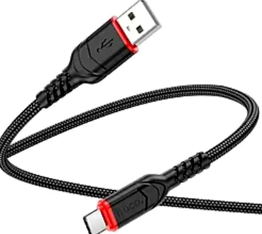 Кабель Hoco X59 Lightning для быстрой зарядки и передачи данных черный 100 см 3A с нейлоновой оплеткой - Фото 7 Кабель Hoco X59 Lightning для быстрой зарядки и передачи данных черный 100 см 3A с нейлоновой оплеткой - изображение 7
