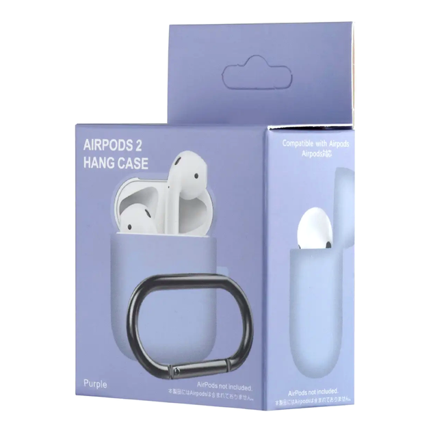 Чехол силиконовый для AirPods 1 2 фиолетовый защитный аксессуар для наушников 1 2 мм - изображение 2