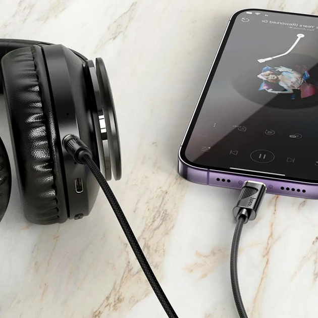 Кабель Hoco UPA30 Friend Lightning для подключения устройств Apple к аудиосистемам с 3 5 мм разъемом - изображение 5