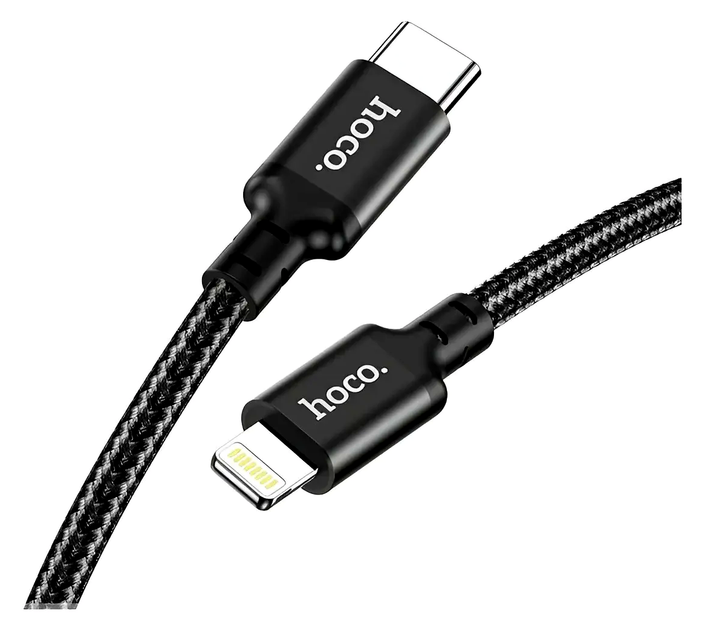 Кабель Hoco X14 Lightning для швидкого заряджання та синхронізації даних із ПК чорний 1 метр 3 ампери - зображення 6