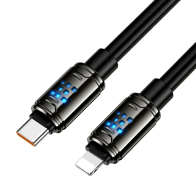 Кабель Hoco U143 Joy Type-C to Lightning для швидкого заряджання iPhone і передавання даних 27W чорний - Фото 5 Кабель Hoco U143 Joy Type-C to Lightning для швидкого заряджання iPhone і передавання даних 27W чорний - зображення 5