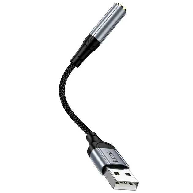 Адаптер Hoco LS36 зовнішня звукова карта USB 3.5 для комп'ютера та ноутбука якісне аудіо відтворення й запис - зображення 7
