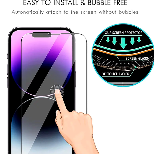 Защитное стекло 2.5D для Apple iPhone 12 12 Pro прочная защита от ударов и падений с олеофобным покрытием - Фото 6 Защитное стекло 2.5D для Apple iPhone 12 12 Pro прочная защита от ударов и падений с олеофобным покрытием - изображение 6