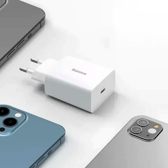 Сетевое зарядное устройство Baseus Speed Mini Quick Charger 20W USB Type-C для быстрой зарядки смартфонов и гаджетов - Фото 6 Сетевое зарядное устройство Baseus Speed Mini Quick Charger 20W USB Type-C для быстрой зарядки смартфонов и гаджетов - изображение 6