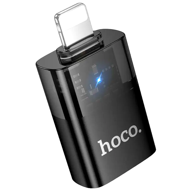 Адаптер Hoco UA36 Lightning to USB для подключения флешек и периферии к iPhone iPad без компьютера - изображение 3