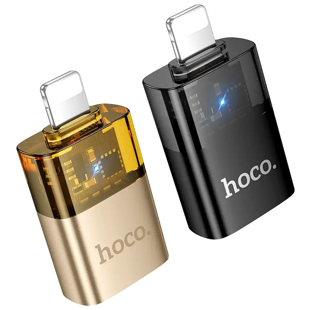 Адаптер Hoco UA36 Lightning to USB для подключения флешек и периферии к iPhone iPad без компьютера - изображение 6