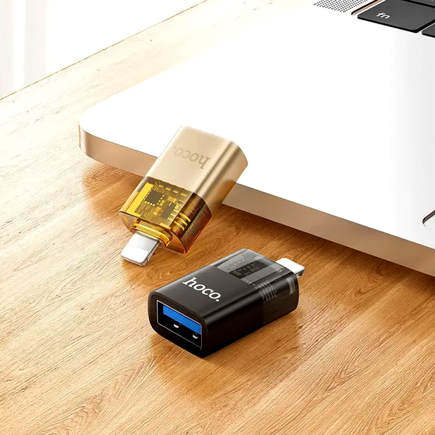 Адаптер Hoco UA36 Lightning to USB для подключения флешек и периферии к iPhone iPad без компьютера - изображение 8