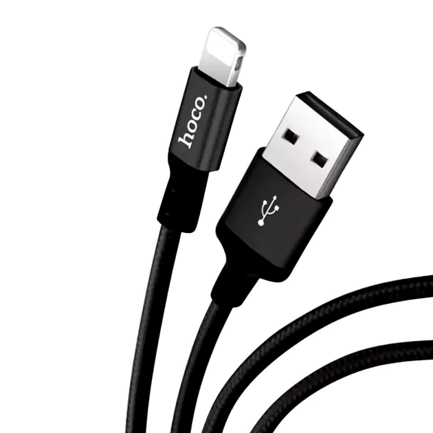 Кабель Hoco X14 Lightning для швидкого заряджання та синхронізації пристроїв з USB довжина 2 метри чорний - Фото 6 Кабель Hoco X14 Lightning для швидкого заряджання та синхронізації пристроїв з USB довжина 2 метри чорний - зображення 6