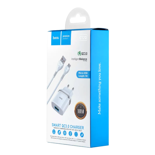 Мережевий зарядний пристрій Hoco C12Q Smart QC3.0 18 Вт для швидкого заряджання смартфонів і планшетів з USB роз'ємом - Фото 3 Мережевий зарядний пристрій Hoco C12Q Smart QC3.0 18 Вт для швидкого заряджання смартфонів і планшетів з USB роз'ємом - зображення 3