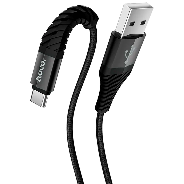 Кабель Hoco X38 Type-C для зарядки и передачи данных черный с током 3А длиной 25см - изображение 10