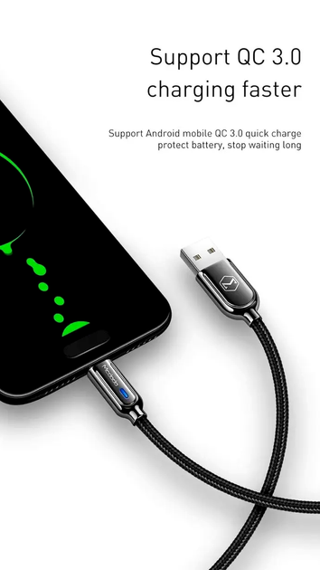 Кабель McDodo Micro USB 1м для быстрой зарядки и защиты аккумулятора с автоотключением и индикатором состояния - Фото 6 Кабель McDodo Micro USB 1м для быстрой зарядки и защиты аккумулятора с автоотключением и индикатором состояния - изображение 6