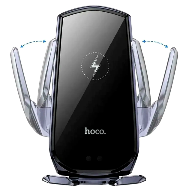 Холдер Hoco CA202 Plus для автомобіля з бездротовим заряджанням універсальний кріплення на дефлектор - Фото 3 Холдер Hoco CA202 Plus для автомобіля з бездротовим заряджанням універсальний кріплення на дефлектор - зображення 3