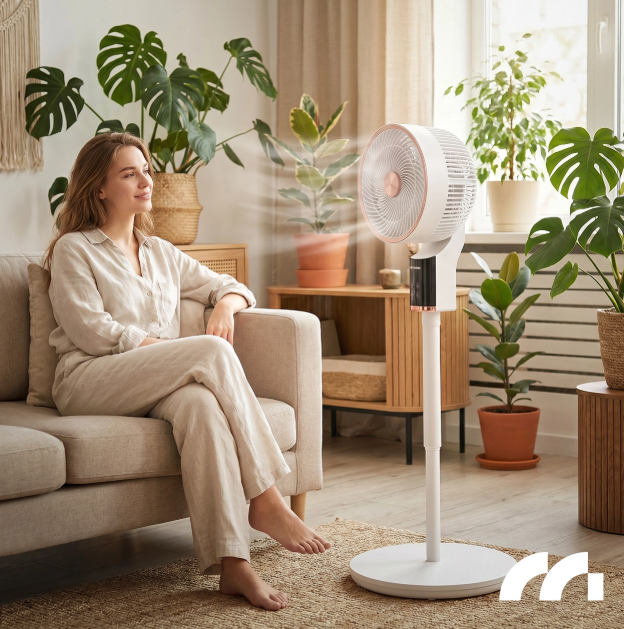 Вентилятор підлоговий MalTec Airly3000WH-PRO 60 Вт з 3D осциляцією пультами таймером та ароматерапією 114856 - Фото 2 Вентилятор підлоговий MalTec Airly3000WH-PRO 60 Вт з 3D осциляцією пультами таймером та ароматерапією 114856 - изображение 2