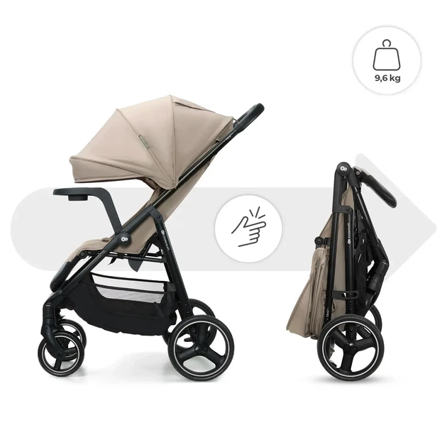 Прогулянкова коляска Kinderkraft Trig 3 Tray Beige (KSTRIG03BEG000T) - зображення 3