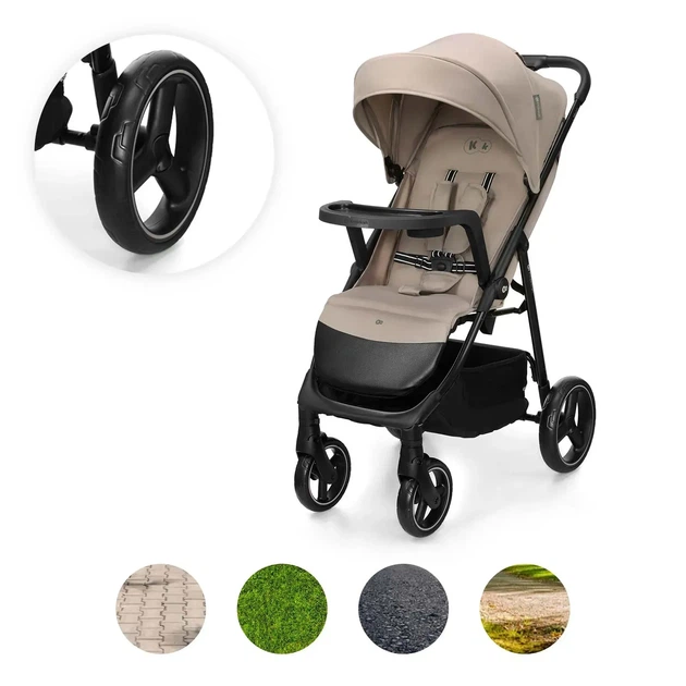 Прогулянкова коляска Kinderkraft Trig 3 Tray Beige (KSTRIG03BEG000T) - зображення 6
