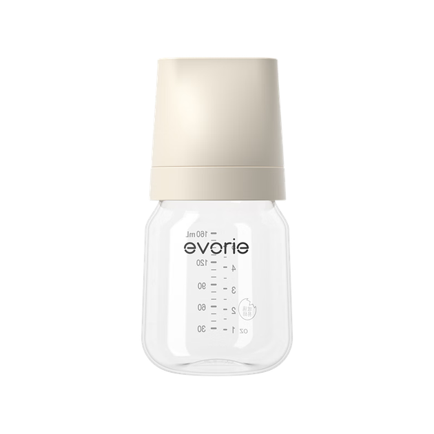 Дитяча пляшечка Evorie Exquisite Series з широким горлом, скляна пляшечка для новонароджених, 160 мл, молочна, абрикосово-біла (0-3 місяці) - Фото 1 Дитяча пляшечка Evorie Exquisite Series з широким горлом, скляна пляшечка для новонароджених, 160 мл, молочна, абрикосово-біла (0-3 місяці) - изображение 1