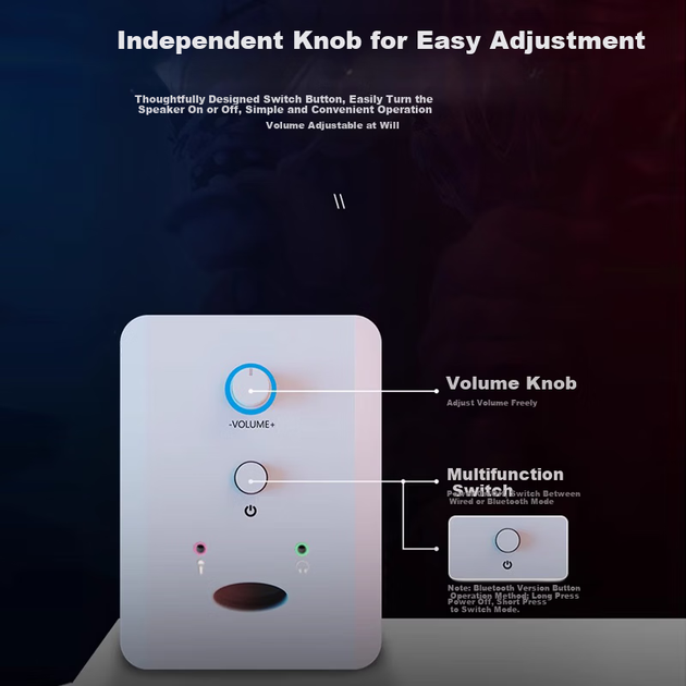 Колонки SADA S-201 компьютерные 2.1 USB с микрофоном и сабвуфером - Фото 6 Колонки SADA S-201 компьютерные 2.1 USB с микрофоном и сабвуфером - изображение 6