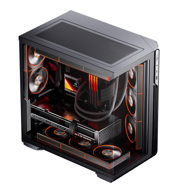 Корпус Aigo Starry Sky игровой ATX с поддержкой водяного охлаждения 360 мм, черный - изображение 3