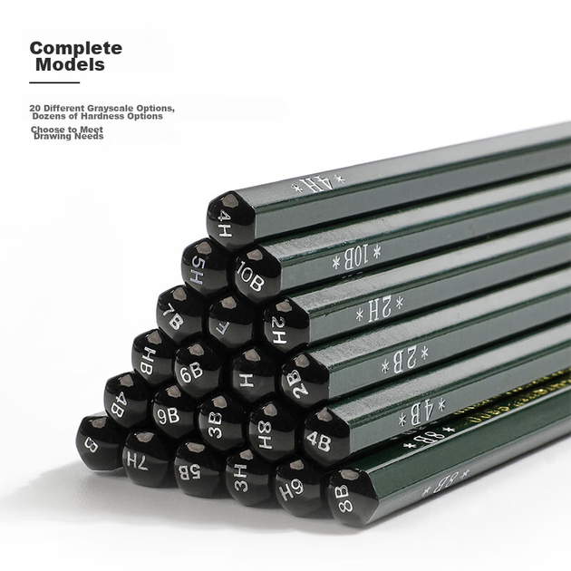 Карандаши Uni Mitsubishi 9800 твердость 4B, 12 шт - изображение 7