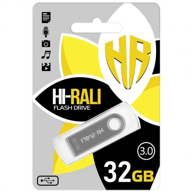 USB флеш-накопичувач 3.0 Hi-Rali Shuttle 32gb - Фото 1 USB флеш-накопичувач 3.0 Hi-Rali Shuttle 32gb - зображення 1