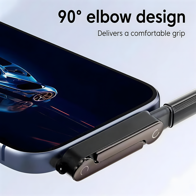 Адаптер перехідник USB Type-C на Type-C 240W зі складаною підставкою black - зображення 5
