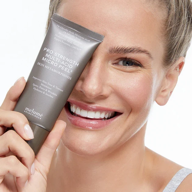 Мультикислотний пілінг для обличчя Melume Pro Strength Multi-Acid Micro Peel³, 100 мл 4260718530182 - зображення 3