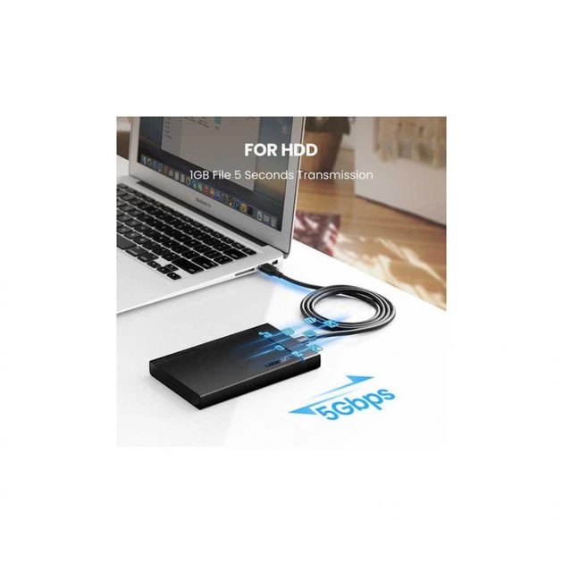 Дата кабель USB 3.0 AM to USB-C 1.0m US184 Black Ugreen (20882) (353148) - изображение 3