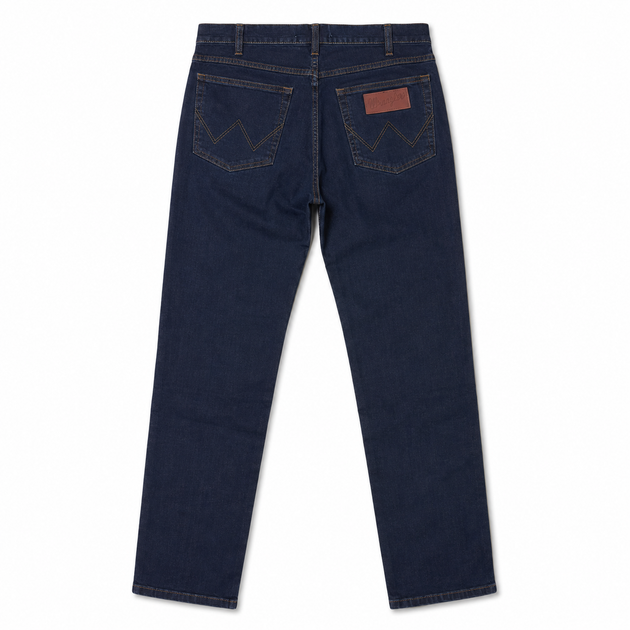 Джинсы Wrangler Regular мужские прямого кроя,31 Темно-синий - изображение 2