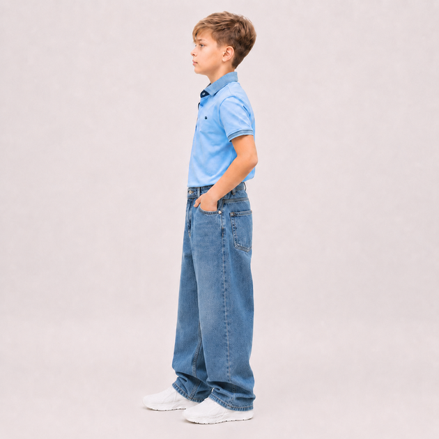 Джинсы Willmen подростковые широкие baggy skater,Синий 170 - Фото 4 Джинсы Willmen подростковые широкие baggy skater,Синий 170 - изображение 4