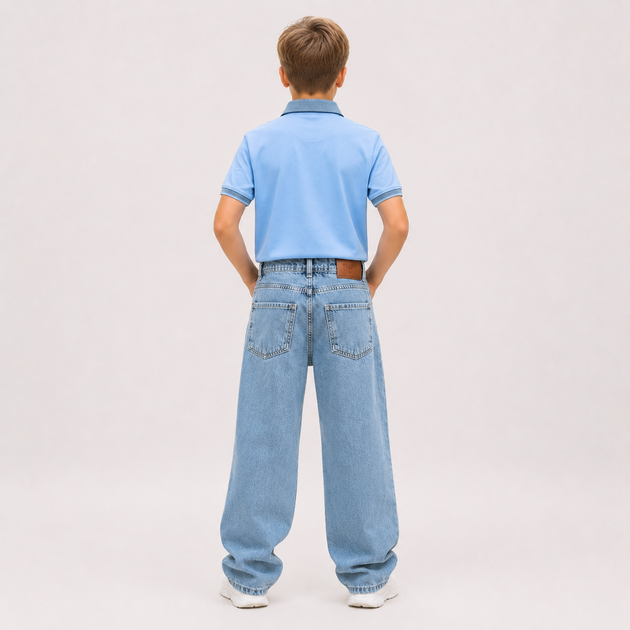 Джинсы Willmen подростковые широкие baggy skater,Голубой 170 - изображение 5