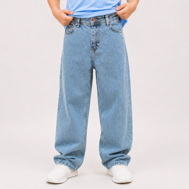 Джинсы Willmen подростковые широкие baggy skater,Голубой 170 - изображение 6