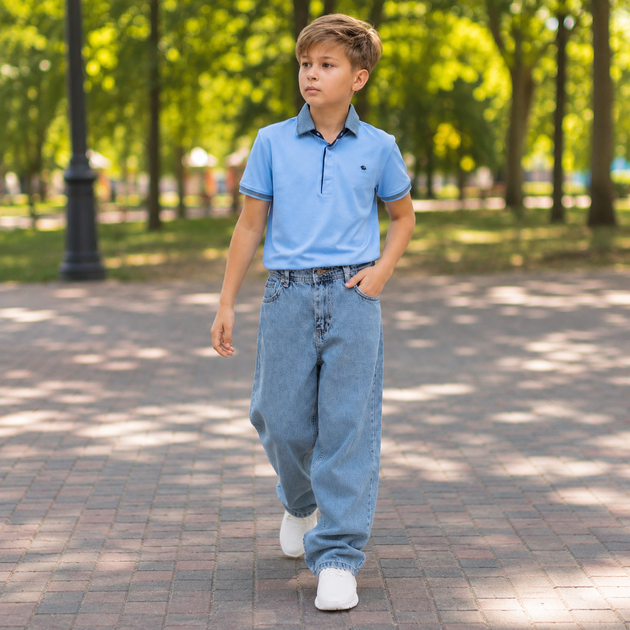 Джинсы Willmen подростковые широкие baggy skater,Голубой 170 - изображение 7
