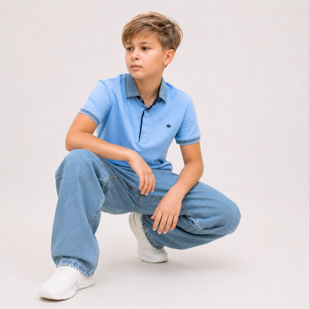 Джинсы Willmen подростковые широкие baggy skater,Голубой 170 - изображение 8