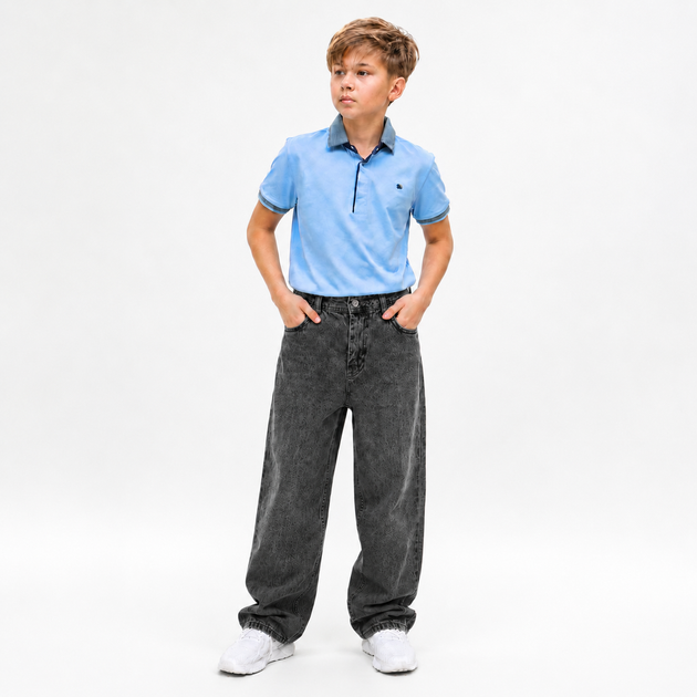 Джинсы Willmen подростковые широкие baggy skater,Темно-серый 176 - Фото 1 Джинсы Willmen подростковые широкие baggy skater,Темно-серый 176 - изображение 1