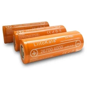 Аккумулятор 26700 LiitoKala Lii-40E 3.2V 4000mAh LiFePo4 30A высокотоковый - изображение 3