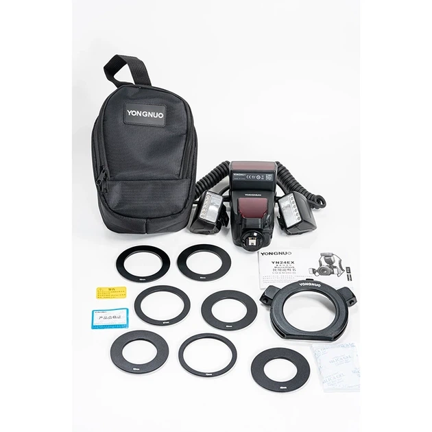 Двойная макровспышка YongNuo YN24EX TTL HSS Macro Twin Lite для фотоаппаратов Canon/Nikon - изображение 7
