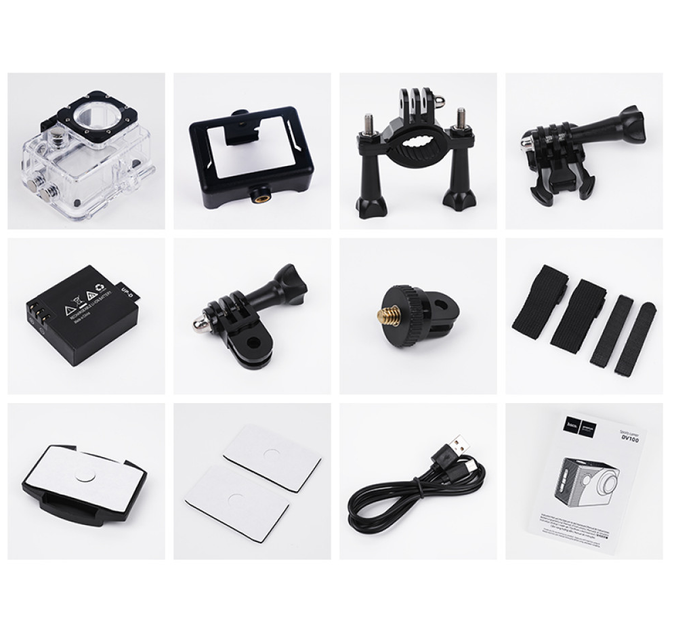 Екшн-камера HOCO DV100 sports camera Black - изображение 5