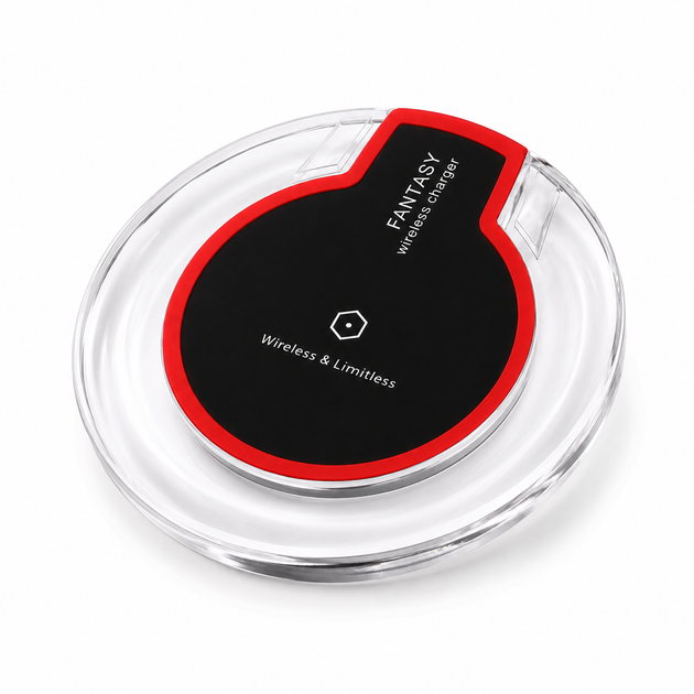 Беспроводная зарядка Fantasy Wireless Charger Qi Standard для смартфона, прозрачная круглая - Фото 5 Беспроводная зарядка Fantasy Wireless Charger Qi Standard для смартфона, прозрачная круглая - изображение 5