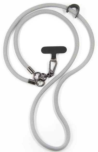 Ремінець (шнурок) з тримачем для смартфона Dengos CrossBody Rope Grey (NTK-CRB-02) - изображение 3