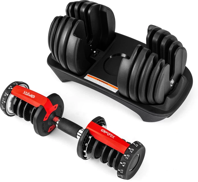 Гантель регульована Gymtek G-66688 2,5-24 кг Чорна (5907766666882) - зображення 4