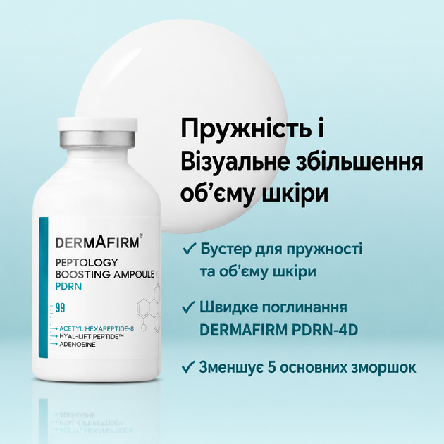 Сыворотка-филлер DERMAFIRM Peptology Boosting Ampoule PDRN, 30 мл DFM-PDRN-30 - изображение 5