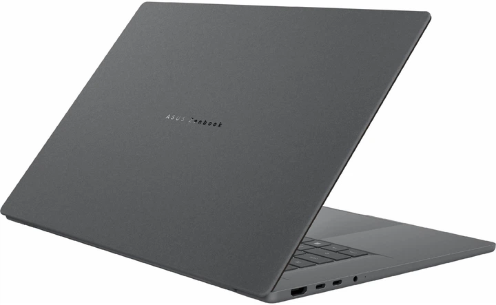 Ноутбук ASUS Zenbook A16 (90NB18L5-M002N0), Qualcomm Snapdragon X X1-26-100 / 16" / OLED / RAM 16 ГБ LPDDR5X / SSD 512 ГБ / Qualcomm Adreno / Windows 11 Home / Сірий - Фото 6 Ноутбук ASUS Zenbook A16 (90NB18L5-M002N0), Qualcomm Snapdragon X X1-26-100 / 16" / OLED / RAM 16 ГБ LPDDR5X / SSD 512 ГБ / Qualcomm Adreno / Windows 11 Home / Сірий - зображення 6