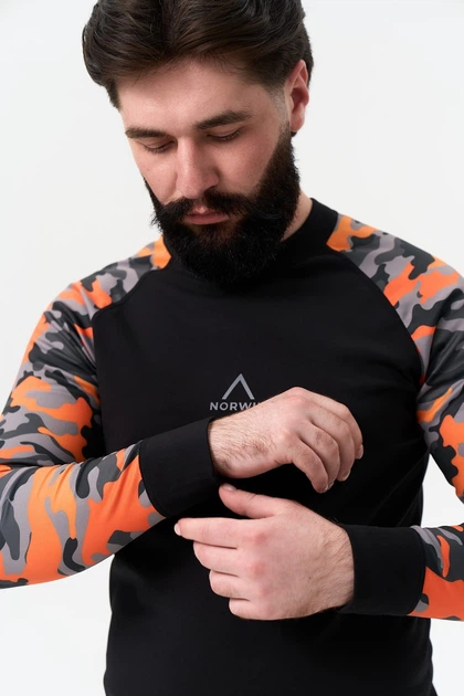 Чоловіча зимова термобілизна Norvin print Orange pixel розмір L - зображення 6