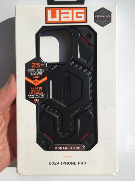 Чехол противоударный UAG Monarch Pro MagSafe (Original) для iPhone 16 Pro (6.3") Carbon Fiber Red 1144911F4242 - Фото 2 Чехол противоударный UAG Monarch Pro MagSafe (Original) для iPhone 16 Pro (6.3") Carbon Fiber Red 1144911F4242 - изображение 2