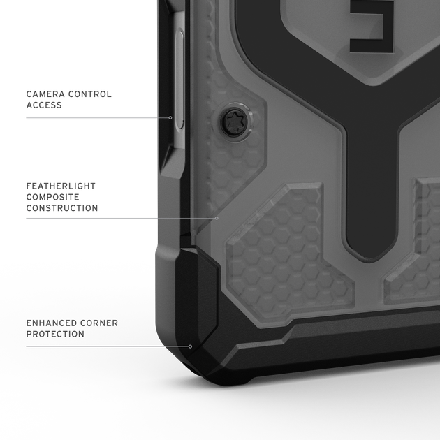 Чохол протиударний UAG Pathfinder MagSafe Original для Iphone 17 Pro (6.3") Clear Ash 114551113140 - Фото 12 Чохол протиударний UAG Pathfinder MagSafe Original для Iphone 17 Pro (6.3") Clear Ash 114551113140 - зображення 12