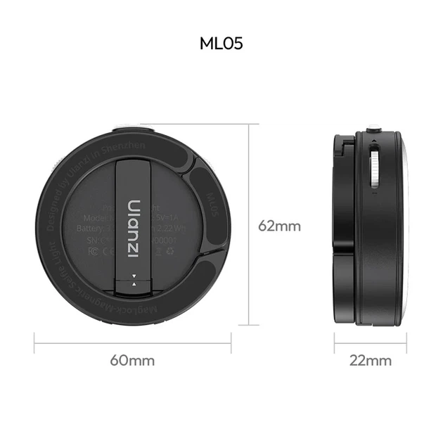 Відеосвітло Ulanzi ML05 MagLock Fill Light (Black) - изображение 3