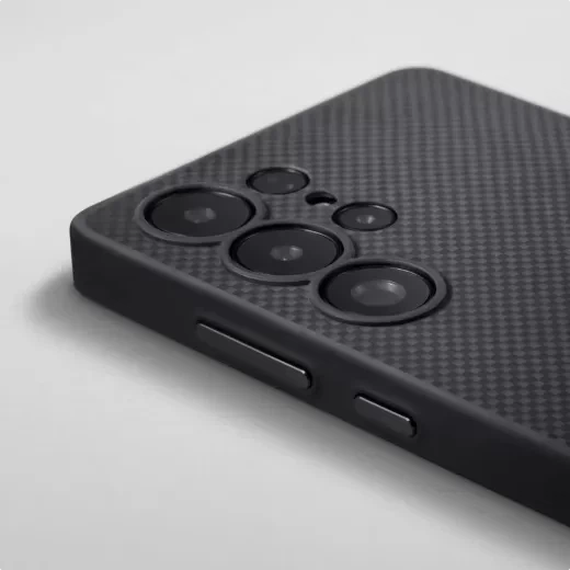 Карбоновый чехол Pitaka PIN Button Case Black/Grey Plain для Samsung Galaxy S25 Ultra (PBS2501U) - изображение 5